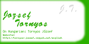 jozsef tornyos business card