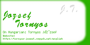 jozsef tornyos business card